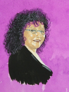 Partrait of Soraya the Artists wife  A watercolour by Artist Martin Conway